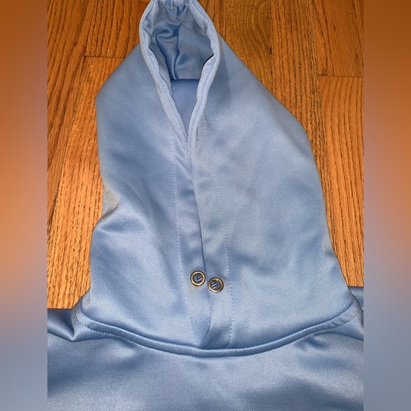 Dragon Ball Z DBZ Gohan Goku Savior Shop Embroidered Blue Hoodie Sweater Small - Picture 7 of 10